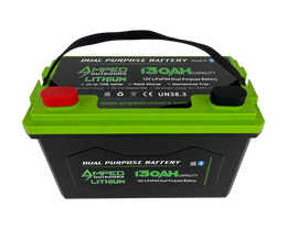 130Ah Dual Purpose Lithium Battery (Cranking) 12.8V - Bluetooth - IP67 Waterproof - Heated