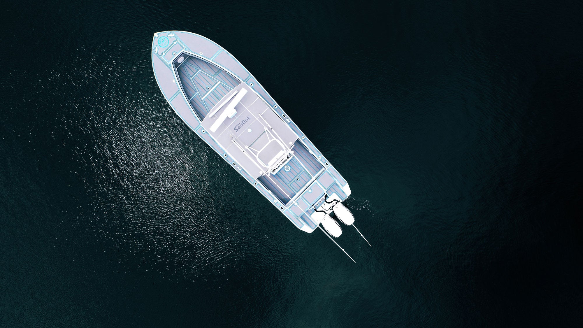 Freshwater boat with custom marine flooring